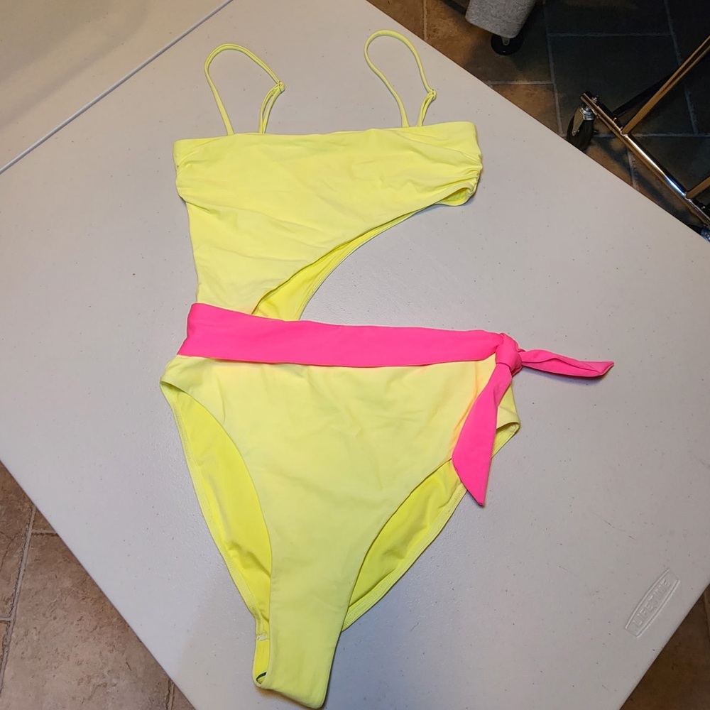 NWT Ramy Brook Gigi Colorblock Monokini Cut Out Swimsuit Resortwear Vacation - Picture 5 of 8